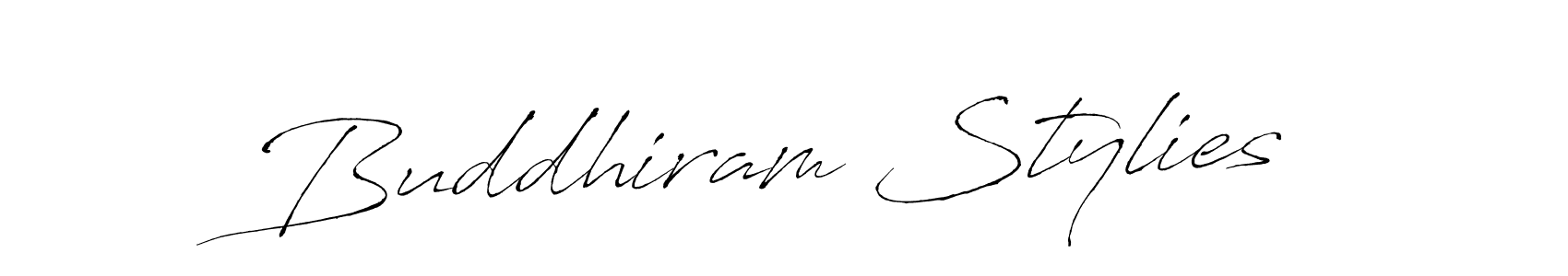 Design your own signature with our free online signature maker. With this signature software, you can create a handwritten (Antro_Vectra) signature for name Buddhiram Stylies. Buddhiram Stylies signature style 6 images and pictures png