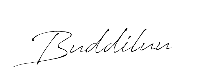 Make a beautiful signature design for name Buddiluu. With this signature (Antro_Vectra) style, you can create a handwritten signature for free. Buddiluu signature style 6 images and pictures png