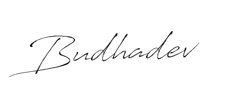 Use a signature maker to create a handwritten signature online. With this signature software, you can design (Antro_Vectra) your own signature for name Budhadev. Budhadev signature style 6 images and pictures png