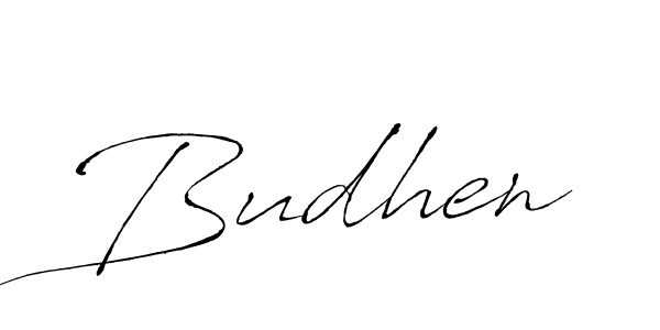 How to make Budhen signature? Antro_Vectra is a professional autograph style. Create handwritten signature for Budhen name. Budhen signature style 6 images and pictures png
