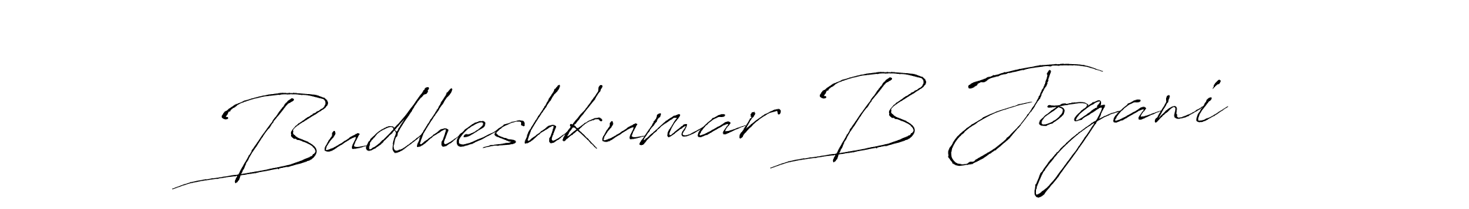 Make a beautiful signature design for name Budheshkumar B Jogani. With this signature (Antro_Vectra) style, you can create a handwritten signature for free. Budheshkumar B Jogani signature style 6 images and pictures png