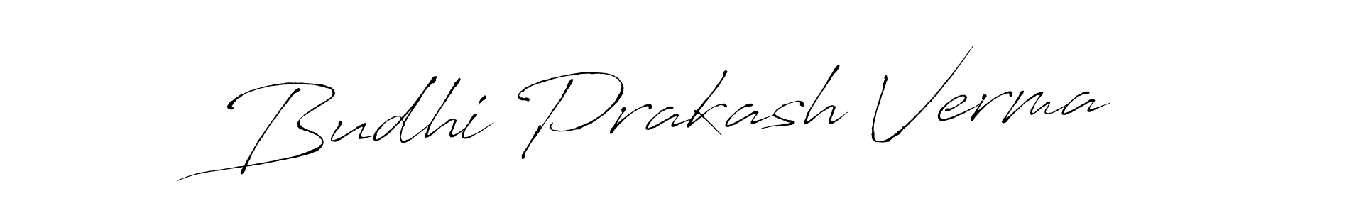 Use a signature maker to create a handwritten signature online. With this signature software, you can design (Antro_Vectra) your own signature for name Budhi Prakash Verma. Budhi Prakash Verma signature style 6 images and pictures png