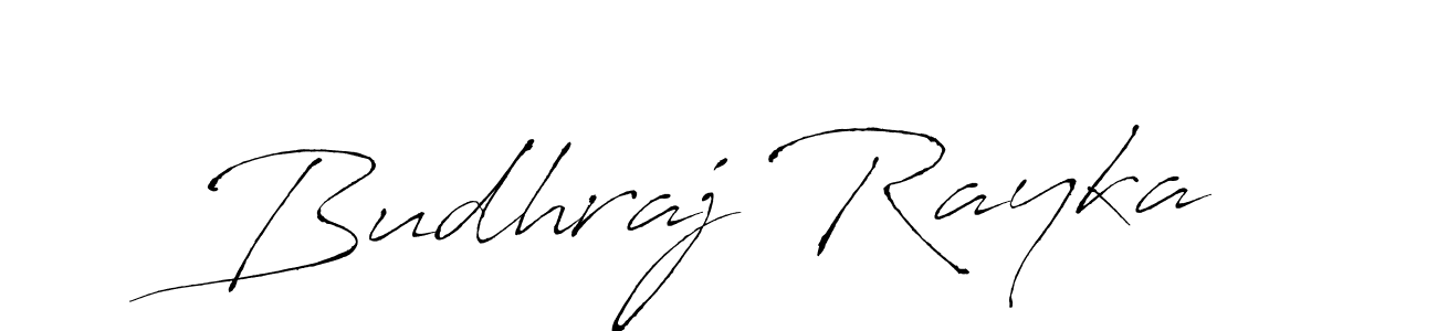 Make a beautiful signature design for name Budhraj Rayka. With this signature (Antro_Vectra) style, you can create a handwritten signature for free. Budhraj Rayka signature style 6 images and pictures png