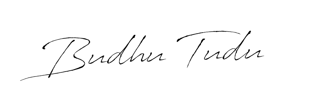 Use a signature maker to create a handwritten signature online. With this signature software, you can design (Antro_Vectra) your own signature for name Budhu Tudu. Budhu Tudu signature style 6 images and pictures png