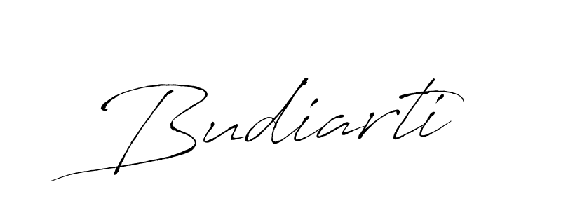 Create a beautiful signature design for name Budiarti. With this signature (Antro_Vectra) fonts, you can make a handwritten signature for free. Budiarti signature style 6 images and pictures png