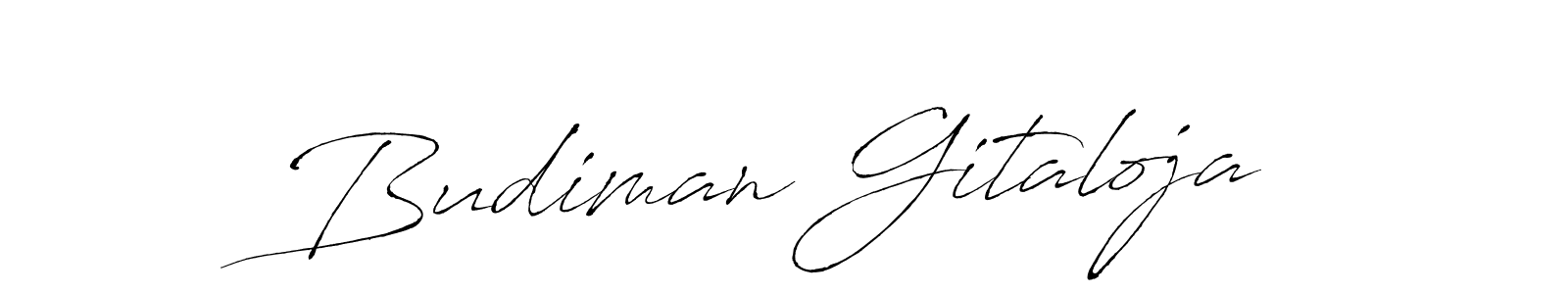 Make a short Budiman Gitaloja signature style. Manage your documents anywhere anytime using Antro_Vectra. Create and add eSignatures, submit forms, share and send files easily. Budiman Gitaloja signature style 6 images and pictures png