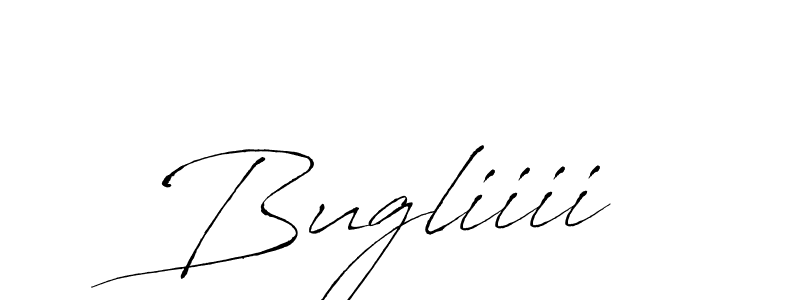 Create a beautiful signature design for name Bugliiii. With this signature (Antro_Vectra) fonts, you can make a handwritten signature for free. Bugliiii signature style 6 images and pictures png