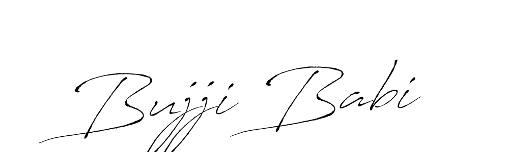 Create a beautiful signature design for name Bujji Babi. With this signature (Antro_Vectra) fonts, you can make a handwritten signature for free. Bujji Babi signature style 6 images and pictures png