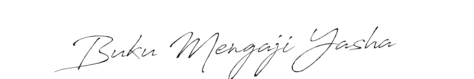 Also we have Buku Mengaji Yasha name is the best signature style. Create professional handwritten signature collection using Antro_Vectra autograph style. Buku Mengaji Yasha signature style 6 images and pictures png