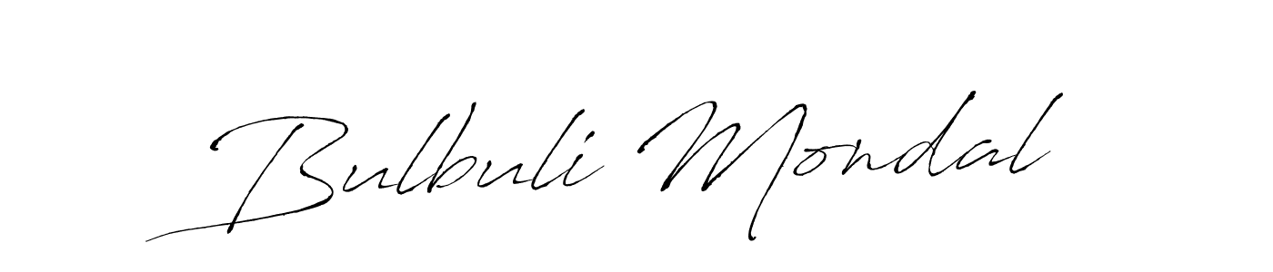 Make a beautiful signature design for name Bulbuli Mondal. With this signature (Antro_Vectra) style, you can create a handwritten signature for free. Bulbuli Mondal signature style 6 images and pictures png