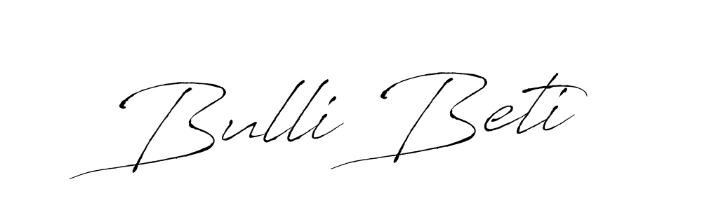 How to make Bulli Beti name signature. Use Antro_Vectra style for creating short signs online. This is the latest handwritten sign. Bulli Beti signature style 6 images and pictures png