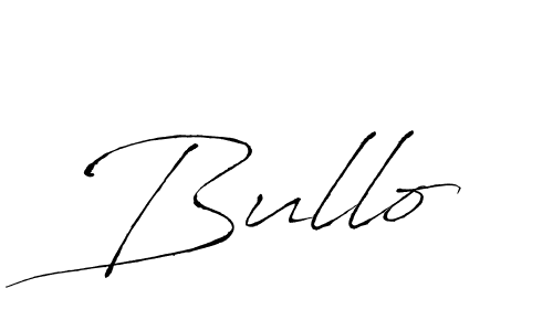 Use a signature maker to create a handwritten signature online. With this signature software, you can design (Antro_Vectra) your own signature for name Bullo. Bullo signature style 6 images and pictures png