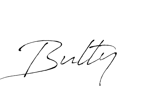 Make a beautiful signature design for name Bulty. With this signature (Antro_Vectra) style, you can create a handwritten signature for free. Bulty signature style 6 images and pictures png