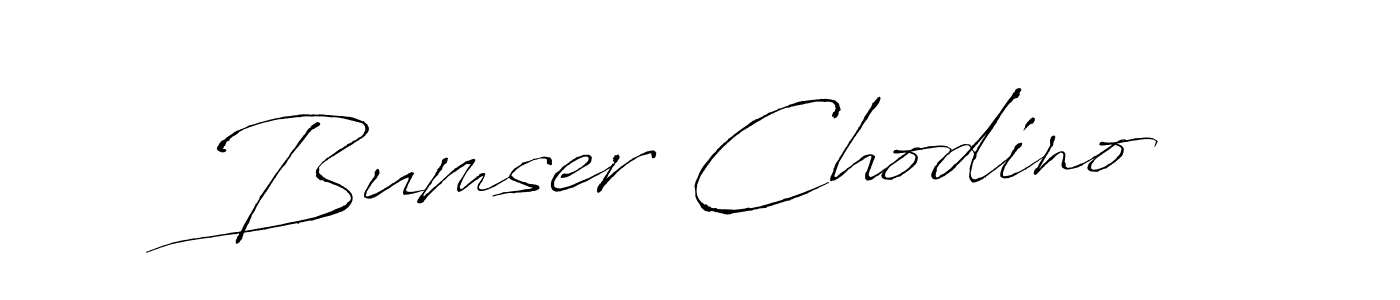 Make a beautiful signature design for name Bumser Chodino. With this signature (Antro_Vectra) style, you can create a handwritten signature for free. Bumser Chodino signature style 6 images and pictures png