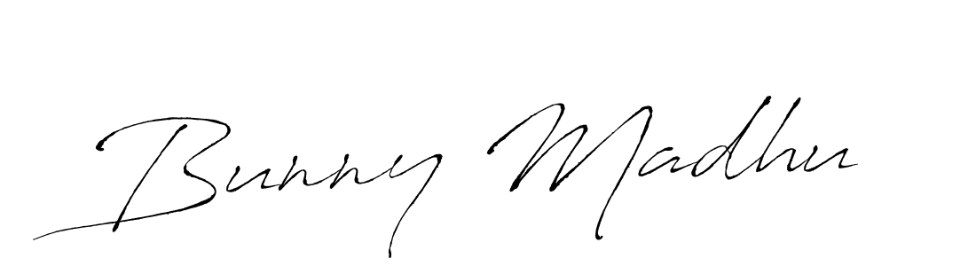 Bunny Madhu stylish signature style. Best Handwritten Sign (Antro_Vectra) for my name. Handwritten Signature Collection Ideas for my name Bunny Madhu. Bunny Madhu signature style 6 images and pictures png