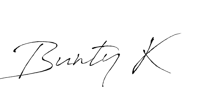 You can use this online signature creator to create a handwritten signature for the name Bunty K. This is the best online autograph maker. Bunty K signature style 6 images and pictures png