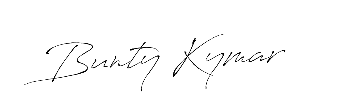 How to make Bunty Kymar signature? Antro_Vectra is a professional autograph style. Create handwritten signature for Bunty Kymar name. Bunty Kymar signature style 6 images and pictures png