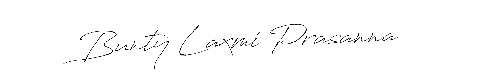 How to make Bunty Laxmi Prasanna signature? Antro_Vectra is a professional autograph style. Create handwritten signature for Bunty Laxmi Prasanna name. Bunty Laxmi Prasanna signature style 6 images and pictures png