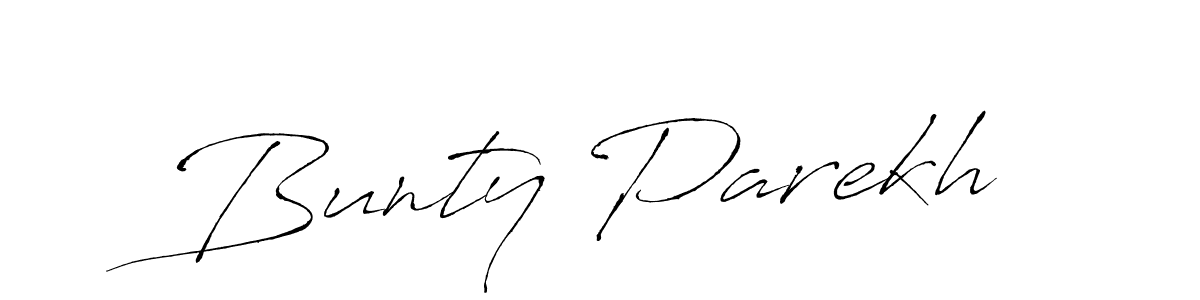 Design your own signature with our free online signature maker. With this signature software, you can create a handwritten (Antro_Vectra) signature for name Bunty Parekh. Bunty Parekh signature style 6 images and pictures png