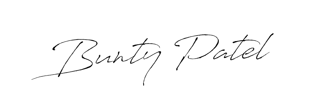 Use a signature maker to create a handwritten signature online. With this signature software, you can design (Antro_Vectra) your own signature for name Bunty Patel. Bunty Patel signature style 6 images and pictures png