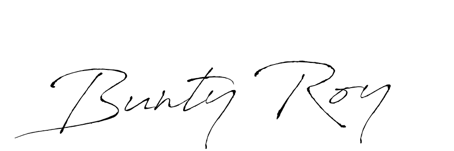 Use a signature maker to create a handwritten signature online. With this signature software, you can design (Antro_Vectra) your own signature for name Bunty Roy. Bunty Roy signature style 6 images and pictures png