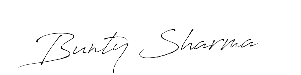 How to make Bunty Sharma name signature. Use Antro_Vectra style for creating short signs online. This is the latest handwritten sign. Bunty Sharma signature style 6 images and pictures png
