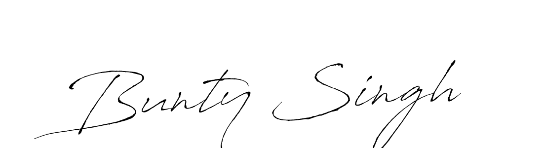 Design your own signature with our free online signature maker. With this signature software, you can create a handwritten (Antro_Vectra) signature for name Bunty Singh. Bunty Singh signature style 6 images and pictures png
