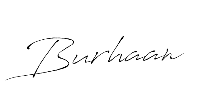 Make a beautiful signature design for name Burhaan. With this signature (Antro_Vectra) style, you can create a handwritten signature for free. Burhaan signature style 6 images and pictures png