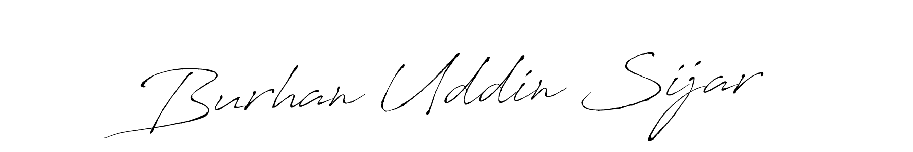Create a beautiful signature design for name Burhan Uddin Sijar. With this signature (Antro_Vectra) fonts, you can make a handwritten signature for free. Burhan Uddin Sijar signature style 6 images and pictures png