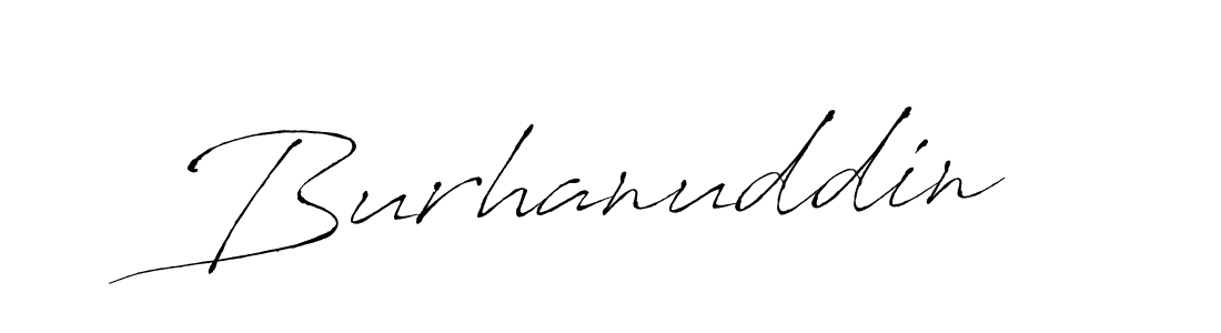 Create a beautiful signature design for name Burhanuddin. With this signature (Antro_Vectra) fonts, you can make a handwritten signature for free. Burhanuddin signature style 6 images and pictures png