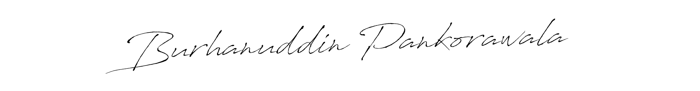 You should practise on your own different ways (Antro_Vectra) to write your name (Burhanuddin Pankorawala) in signature. don't let someone else do it for you. Burhanuddin Pankorawala signature style 6 images and pictures png