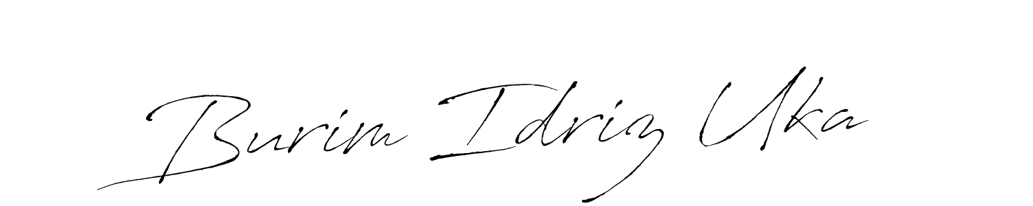 Design your own signature with our free online signature maker. With this signature software, you can create a handwritten (Antro_Vectra) signature for name Burim Idriz Uka. Burim Idriz Uka signature style 6 images and pictures png