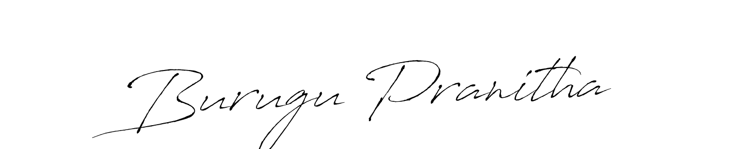 Make a beautiful signature design for name Burugu Pranitha. With this signature (Antro_Vectra) style, you can create a handwritten signature for free. Burugu Pranitha signature style 6 images and pictures png