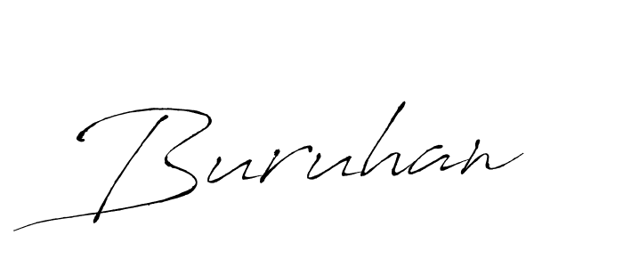 Make a beautiful signature design for name Buruhan. With this signature (Antro_Vectra) style, you can create a handwritten signature for free. Buruhan signature style 6 images and pictures png