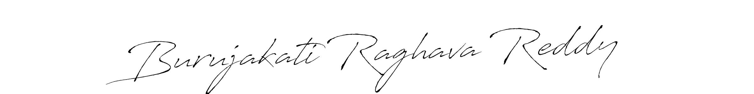 How to make Burujakati Raghava Reddy name signature. Use Antro_Vectra style for creating short signs online. This is the latest handwritten sign. Burujakati Raghava Reddy signature style 6 images and pictures png