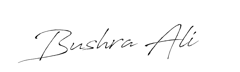 How to make Bushra Ali signature? Antro_Vectra is a professional autograph style. Create handwritten signature for Bushra Ali name. Bushra Ali signature style 6 images and pictures png