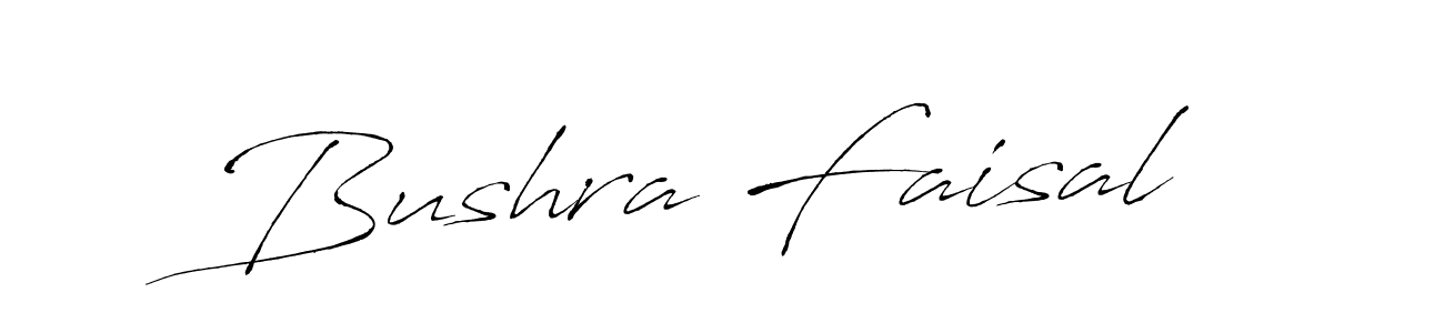 Make a beautiful signature design for name Bushra Faisal. With this signature (Antro_Vectra) style, you can create a handwritten signature for free. Bushra Faisal signature style 6 images and pictures png