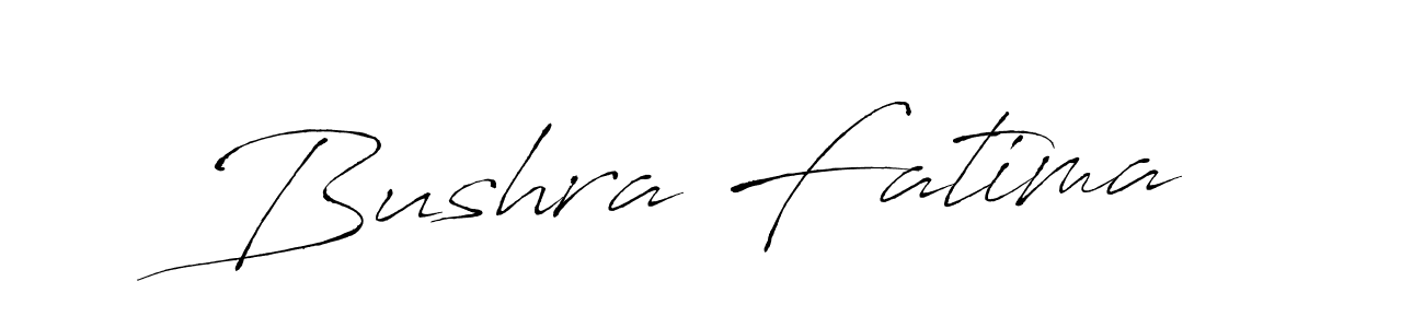 How to make Bushra Fatima name signature. Use Antro_Vectra style for creating short signs online. This is the latest handwritten sign. Bushra Fatima signature style 6 images and pictures png