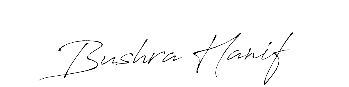 This is the best signature style for the Bushra Hanif name. Also you like these signature font (Antro_Vectra). Mix name signature. Bushra Hanif signature style 6 images and pictures png