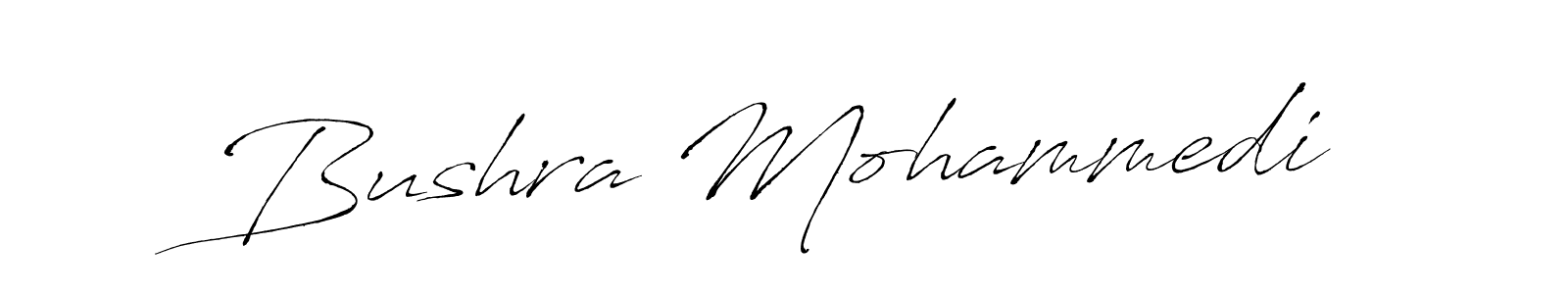 Create a beautiful signature design for name Bushra Mohammedi. With this signature (Antro_Vectra) fonts, you can make a handwritten signature for free. Bushra Mohammedi signature style 6 images and pictures png