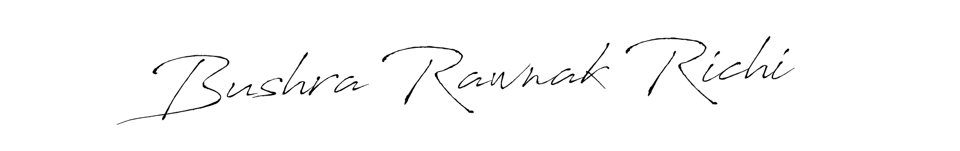 You should practise on your own different ways (Antro_Vectra) to write your name (Bushra Rawnak Richi) in signature. don't let someone else do it for you. Bushra Rawnak Richi signature style 6 images and pictures png