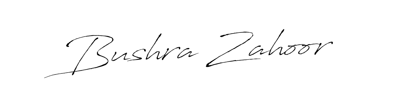 Make a beautiful signature design for name Bushra Zahoor. With this signature (Antro_Vectra) style, you can create a handwritten signature for free. Bushra Zahoor signature style 6 images and pictures png