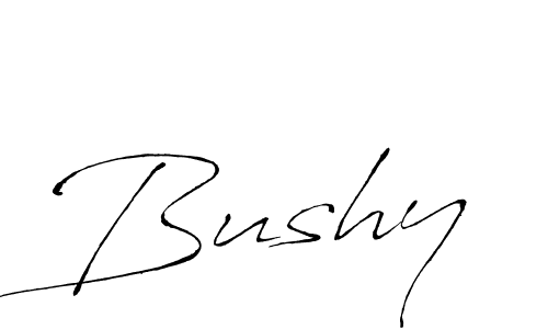 Make a beautiful signature design for name Bushy. With this signature (Antro_Vectra) style, you can create a handwritten signature for free. Bushy signature style 6 images and pictures png