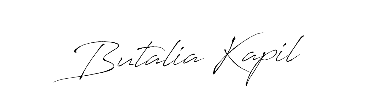 Design your own signature with our free online signature maker. With this signature software, you can create a handwritten (Antro_Vectra) signature for name Butalia Kapil. Butalia Kapil signature style 6 images and pictures png