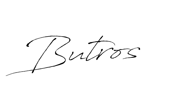 Make a beautiful signature design for name Butros. With this signature (Antro_Vectra) style, you can create a handwritten signature for free. Butros signature style 6 images and pictures png