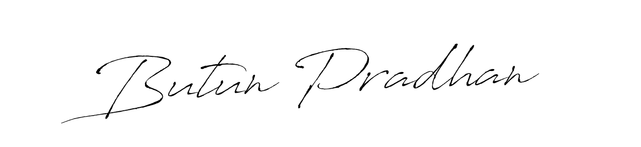 How to make Butun Pradhan name signature. Use Antro_Vectra style for creating short signs online. This is the latest handwritten sign. Butun Pradhan signature style 6 images and pictures png