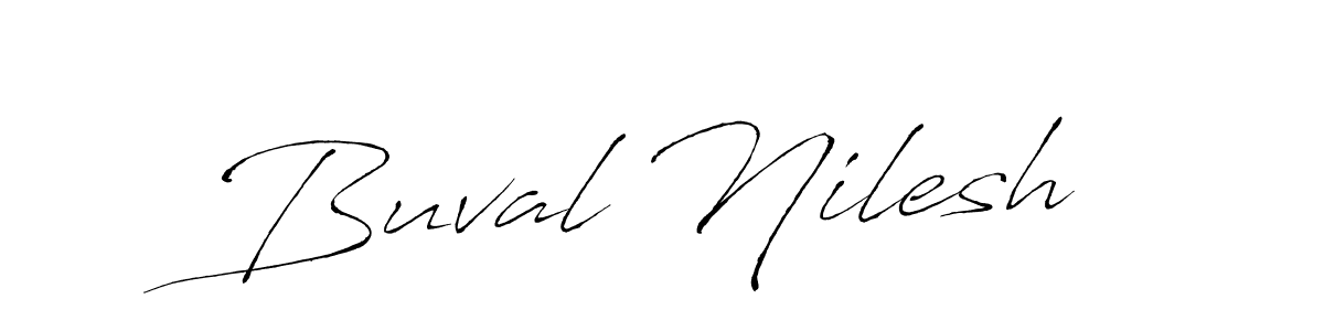 Make a beautiful signature design for name Buval Nilesh. With this signature (Antro_Vectra) style, you can create a handwritten signature for free. Buval Nilesh signature style 6 images and pictures png