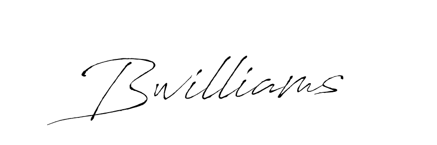 Create a beautiful signature design for name Bwilliams. With this signature (Antro_Vectra) fonts, you can make a handwritten signature for free. Bwilliams signature style 6 images and pictures png