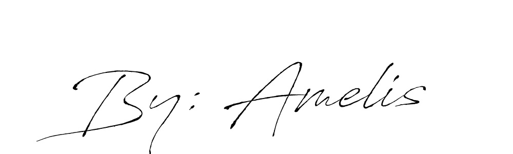 Make a beautiful signature design for name By: Amelis. With this signature (Antro_Vectra) style, you can create a handwritten signature for free. By: Amelis signature style 6 images and pictures png