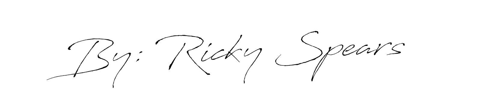 Create a beautiful signature design for name By: Ricky Spears. With this signature (Antro_Vectra) fonts, you can make a handwritten signature for free. By: Ricky Spears signature style 6 images and pictures png